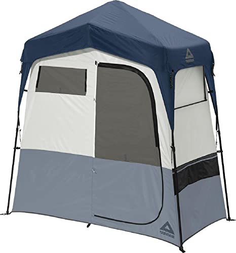Caddis Rapid 2-Room Privacy Shelter, Camping Shower Tent, Privacy Tents for Camping, Pop Up Tent for Showering, Changing or Lavatories, Portable Shower, (by Caddis Sports Inc.)