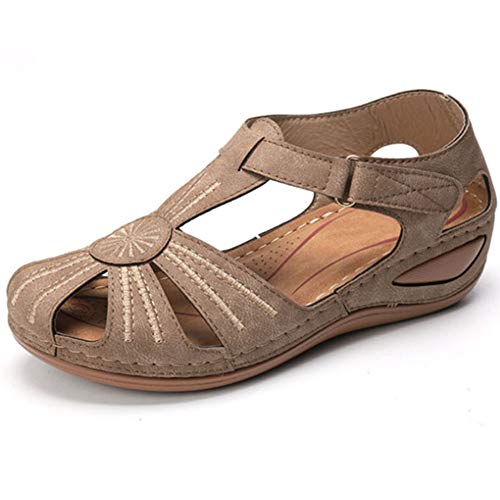 VIMISAOI Wedge Sandals for Women Closed Toe Sandals Women Sandals Women Comfortable Sandals Women Dressy Cheap Shoes