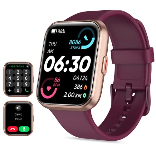Smart Watch for Men Women(Call Receive/Dial), Alexa Built-in, 1.7' Touch Screen Fitness Tracker with Heart Rate Sleep Tracking, 60 Sports Modes, 5ATM Waterproof Smartwatch for Android iPhone