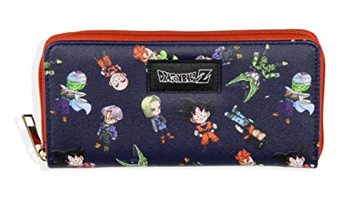 Dragon Ball Z Wallet Goku Cell Piccolo Trunks Chibi Character Zip Closure Wallet