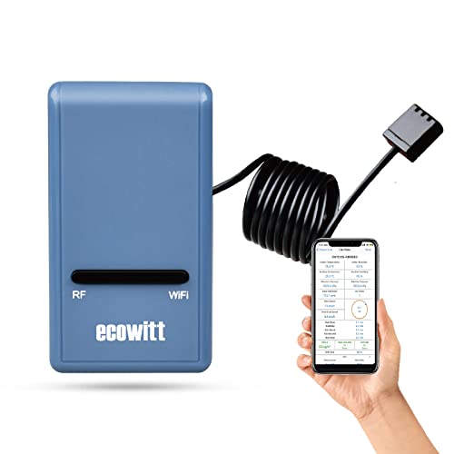Ecowitt GW1100 Wi-Fi Weather Station Sensor Gateway with Temperature, Humidity and Atmospheric Pressure 3-in-1 Probe Sensor(1X GW1100 WiFi Gateway)