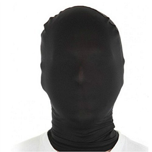 Costume Skin Mask, Lycra Fabric Material, for Christmas Party Chroma-Mask Full Hood Full Cover For Adult (Black)
