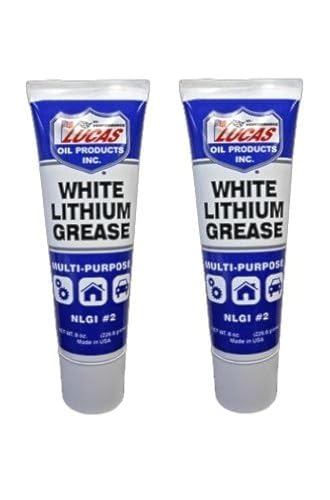 Lucas Oil 10533 White Lithium Grease - 8 Ounce Squeeze Tube, 2 Pack