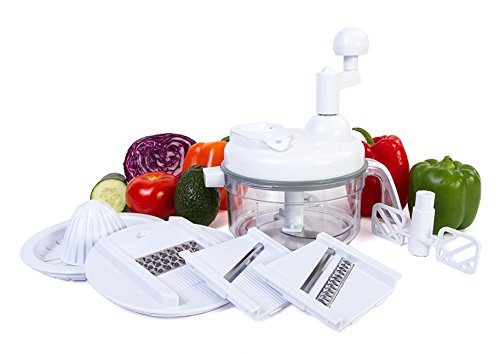 Ultra Chef Express Food Chopper - 7 in 1 Chopper, Mixer, Blender, Whipper, Slicer, Shredder and Juicer