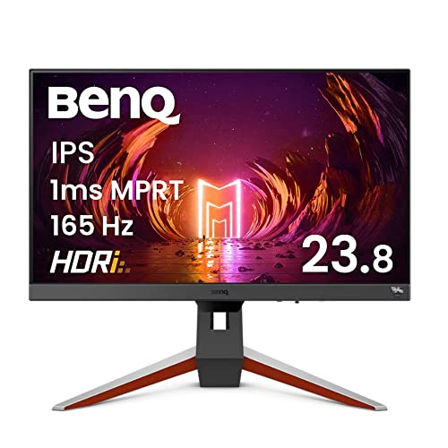 BenQ MOBIUZ EX240 Gaming Monitor 24' FHD 1080p 165Hz 1ms | IPS | HDRi | sRGB | Color Optimizer | Black eQualizer | Freesync | Eye-Care | Height, Swivel & Tilt | DisplayPort | HDMI | Built-In Speakers