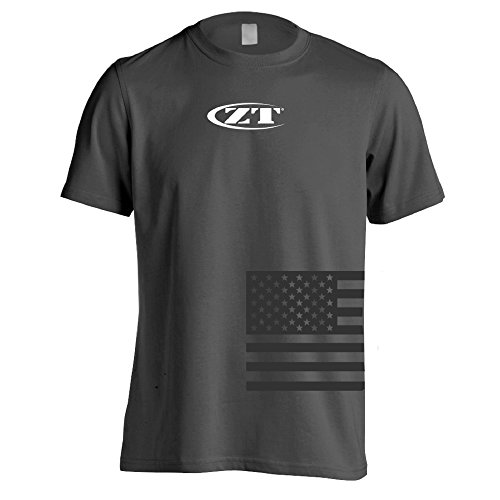 Zero Tolerance Large Charcoal Tee; Available in a Variety of Sizes; Dark Charcoal Gray Tee is Made of 100% Pre-Shrunk Cotton, Shoulder-to-Shoulder Taping, Double-Needle Stitching and Lay-Flat Collar