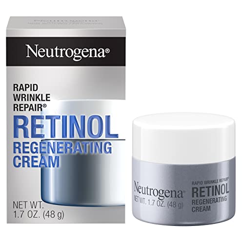 Neutrogena Retinol Face Moisturizer, Rapid Wrinkle Repair, Daily Anti-Aging Face Cream with Retinol & Hyaluronic Acid to Fight Fine Lines, Wrinkles, & Dark Spots, 1.7 oz