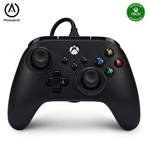 PowerA Nano Enhanced Wired Controller for Xbox Series X|S - Black, portable, compact, gamepad, wired video game controller, gaming controller, works with Xbox One and Windows 10/11, Officially Licensed for Xbox