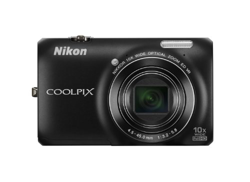 Nikon COOLPIX S6300 16 MP Digital Camera with 10x Zoom NIKKOR Glass Lens and Full HD 1080p Video (Black)