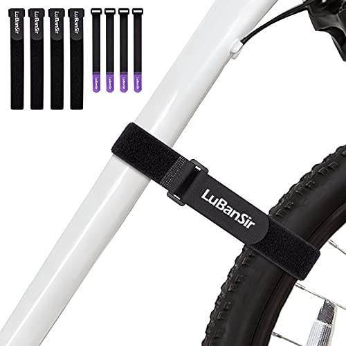 LuBanSir Bike Rack Straps, 8 Pack (8' & 26') Adjustable Bike Stabilizer Straps to Keep Bike Wheel from Spinning