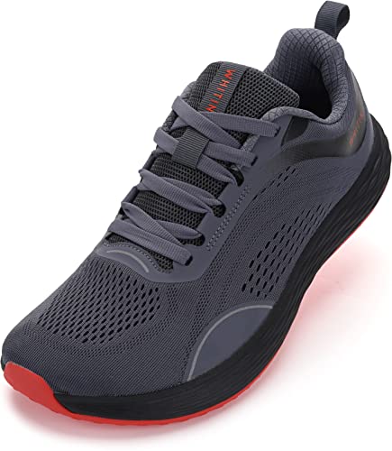 Mens Wide Toe Box Zero Drop Road Running Shoes Tennis Athletic Size 10 Comfortable Lightweight Walking Workout Gym Sports Width Outdoor Mesh Grey 44