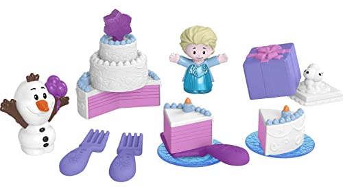 Fisher-Price Little People Toddler Toys Disney Frozen Elsa & Olaf’s Party 12-Piece Playset for Pretend Play Ages 18+ Months