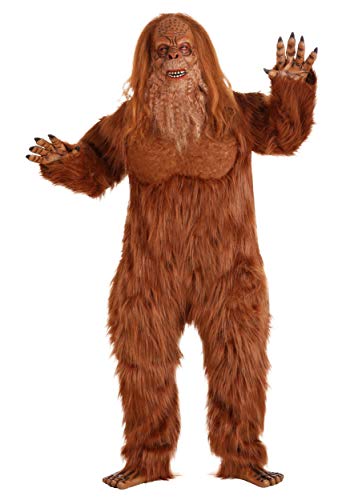 Fun Costumes - Jack Links Sasquatch Halloween Costume, Bigfoot Mascot Messin Adult Big and Tall Sizes Plus Size (3X, Brown)