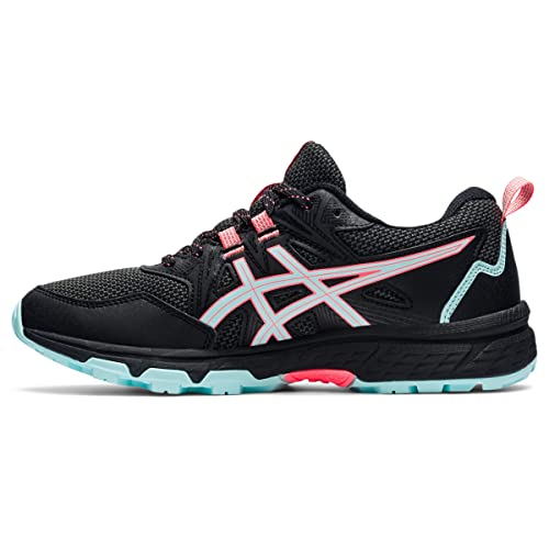 ASICS Women's Gel-Venture 8 Running Shoes, 8 W, Black/Clear Blue