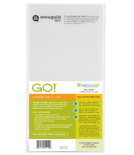 AccuQuilt GO! Cutting Mat; 5-inch-by-10-inch