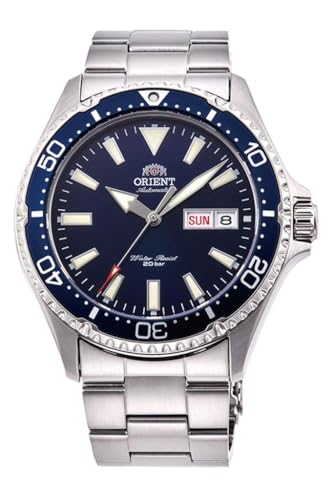 Orient Mens Analogue Automatic Watch with Stainless Steel Strap RA-AA0002L19B, Blue, 40mm, Bracelet
