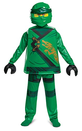 Disguise Lloyd Costume for Kids, Deluxe Lego Ninjago Legacy Themed Children's Character Outfit, Child Size Small (4-6) Green (100399L)