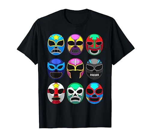 Cool Lucha Libre Wrestlers Masks | Funny Wrestling Gift Fan T-Shirt