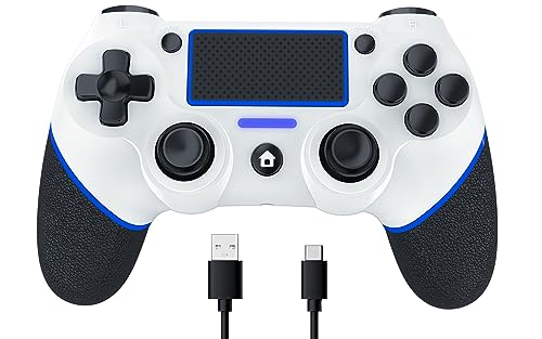 Niacop Wireless P4 Controller, P4 Controller compatible p4/3/Pro/Slim/PC, P4 Gamepad with Dual Vibration, Turbo,Touch Pad,Type-c port, Battery capacity 600mAh