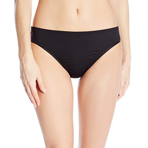 Kenneth Cole Reaction Women's Standard Hipster Bikini Swimsuit Bottom, Black, Small