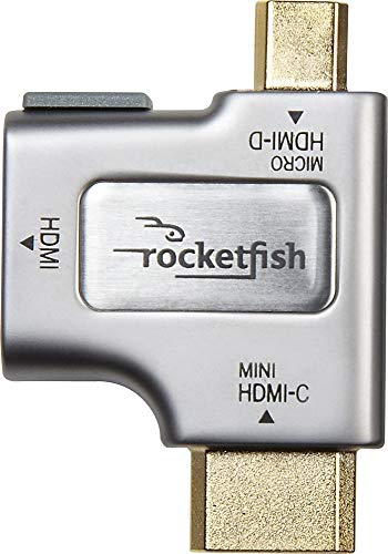 Rocketfish HDMI-to-Micro-/Mini-HDMI Adapter (RF-G1175) Silver/Gold - New