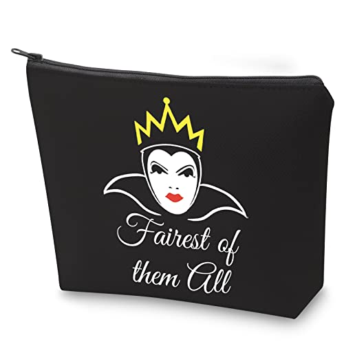 ZJXHPO Funny Evil Queen Gift Fairest of them All Magic Mirror Princess Party Supply Zipper Pouch Makeup Bag (Fairest of them All)