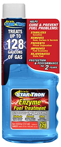 STAR BRITE Star Tron Enzyme Fuel Treatment - Concentrated Formula 8 Ounce - Treats 128 Gallons - Fuel Stabilizer & Treatment, Gasoline Stabilizer, Star Tron Marine Enzyme Fuel Treatment (093008SS)