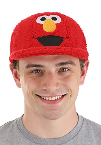 Fun Costumes Sesame Street Fuzzy Elmo Baseball Cap | One Size Fits Most Elmo Hats | Character Hat ST Red