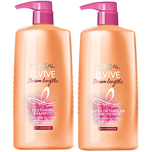 L'Oreal Paris Elvive Dream Lengths Shampoo and Conditioner Kit, Paraben Free, 1 kit