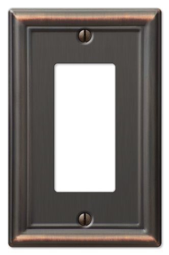 Amerelle 149RDB Chelsea Wallplate, 1 Rocker, Aged Bronze