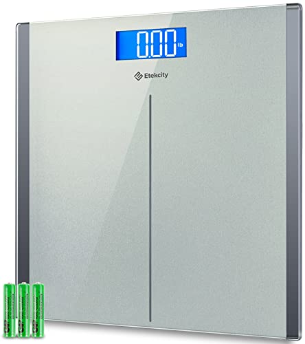 Etekcity Digital Body Weight Bathroom Scale with Step-On Technology, 400 Lb, Silver