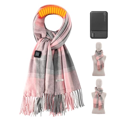 MuroMucci Heated Scarf for Women Rechargeable Neck Warmer, Scarves for Men Winter Warm Intelligent Electric Heating Scarf