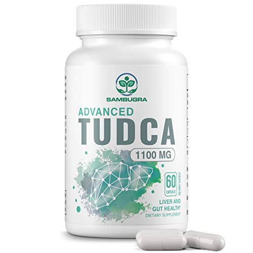 TUDCA Liver Supplements 1100mg, Ultra Strength Bile Salt TUDCA Supplement, Liver Support for Liver Cleanse Detox and Repair, 60 Capsules
