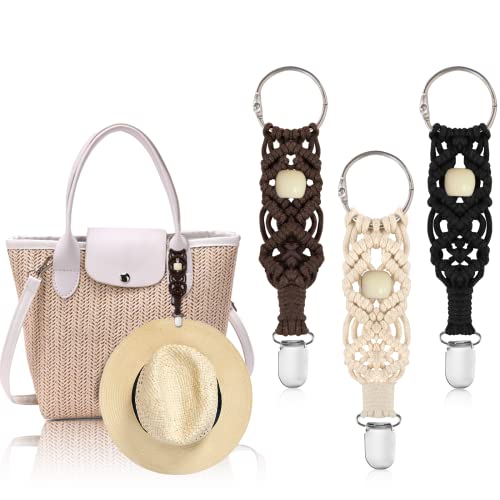 MEIXINZHI 3Pcs Cotton Hat Clip for Travel for Bag Backpack Luggage for Women, Kids, Adults, Outdoor Travel Knitting Accessory Hat Companion