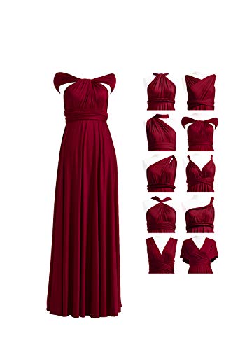 Bridesmaid Dress,Womens Long Prom Dresses Infinity Dress with Bandeau, Convertible Dress, Bridesmaid Dress, Long,Short, Plus Size, Multi-Way Dress, Twist Wrap Dress