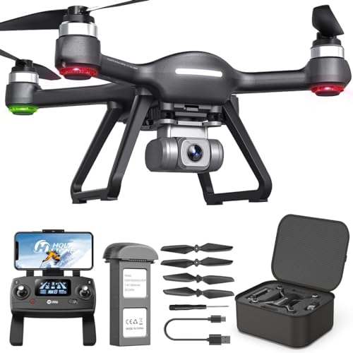 Holy Stone HS700E FAA Certification Completed Drones with Camera for Adults 4K EIS, GPS RC Quadcopter FPV Drone with 5G WiFi Transmission, Brushless Motors, Auto Return, Follow Me, Carrying Case