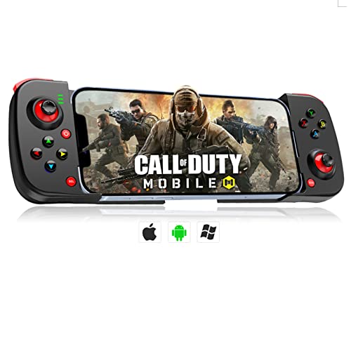 arVin Wireless Gaming Controller for iPhone/iPad/iOS/Android/Samsung/PC Gamepad Joystick with Back Button, Analog Triggers, Stretchable, Bluetooth 5.0 Low Latency, Direct Play for CODM,Diablo Immortal