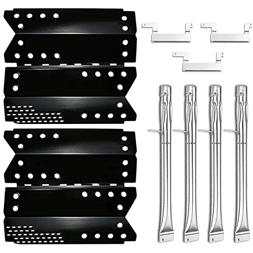 Uniflasy Grill Burners Tube Pipe Heat Plate Shield Tent and Crossover Carry Over Tube Replacement Parts Kit for Stok SGP4330SB SGP4331 SGP4130N, Stok Quattro 4 Burner Grills