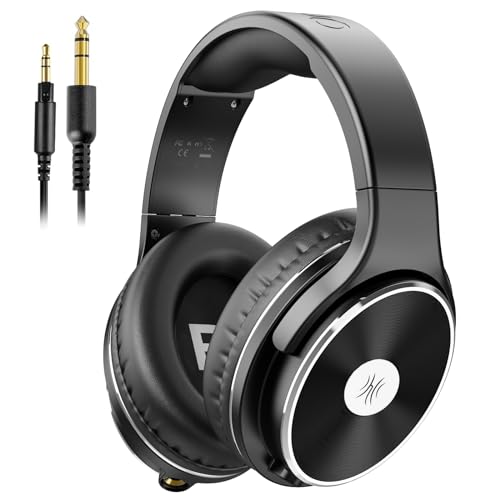 OneOdio Wired Headphones - Over Ear Headphones with Noise Isolation Dual Jack Professional Studio Monitor & Mixing Recording Headphones for Guitar Amp Drum Podcast Keyboard PC Computer