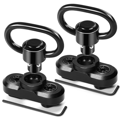 Bontok Sling Swivels Mount, 1.25 Inch Sling Mount Mloc Attachments Set for Two Point Traditional Sling (2 Pack)