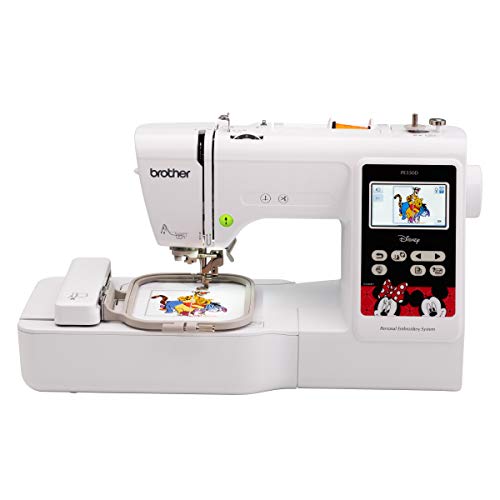 Brother Embroidery Machine, PE550D, 125 Built-in Designs including 45 Disney Designs, 9 Font Styles, 4' x 4' Embroidery Area, Large 3.2' LCD Touchscreen, USB Port