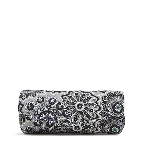Vera Bradley Women's Cotton on a Roll Makeup Brush & Pencil Case, Tranquil Medallion - Recycled Cotton, One Size