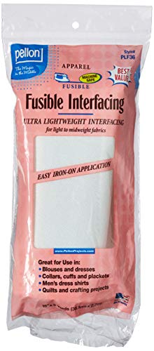Pellon, White, PLF36 Ultra Lightweight Fusible Interfacing, 15' x 3 Yards Package
