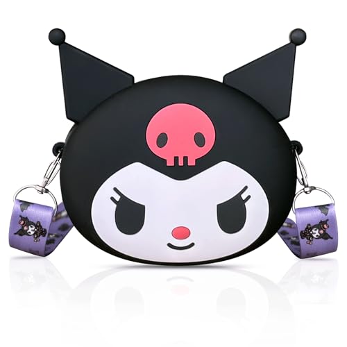 CZZLYJ Kawaii Bag, Cute Cartoon Shoulder Bag with Zipper, Anime Wallet Purse with Lanyard, Novetly Accessories for Grils Birthday Gifts