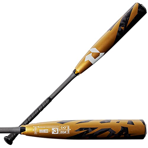 DeMarini 2022 Zoa (-3) BBCOR Baseball Bat - 32'/29 oz, Gold/Black