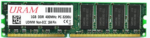 URAM 1GB DDR SDRAM 400MHz PC-3200 184Pin DIMM RAM (Desktop Memory)