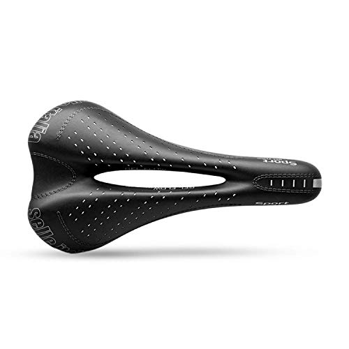 Selle Italia Sport Gel Flow Road Bike Saddle - Comfortable MTB and Road Bicycle Seat for Men and Women , Black, 270 x 140mm