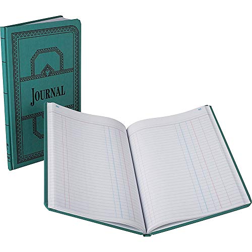 Boorum & Pease 66 Series Account Book, Journal Ruled, Green, 150 Pages, 12-1/8' x 7-5/8' (66-150-J) , Blue