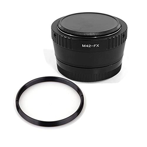 Pixco Lens Kit Speed Booster Focal Reducer Lens Adapter Suit for M42 F Lens to Fujifilm X Camera+39mm-42mm Step-up Metal Filter Adapter Ring / 39mm Lens to 42mm Accessory(M42-FX)