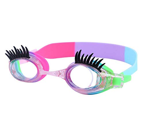 Swimming Goggles Anti Fog No Leak Non Slip UV Protection for Kids (Eyelash)